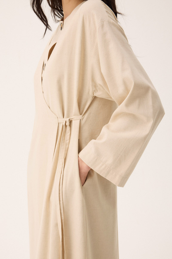 Kruvaze Dehna Abaya Takım Taş - 10