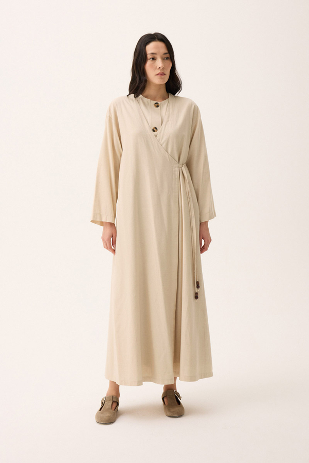 Kruvaze Dehna Abaya Takım Taş - 3