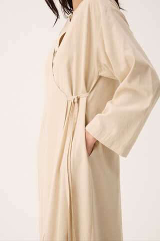 Kruvaze Dehna Abaya Takım Taş - 11