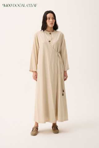 Kruvaze Dehna Abaya Takım Taş - 1