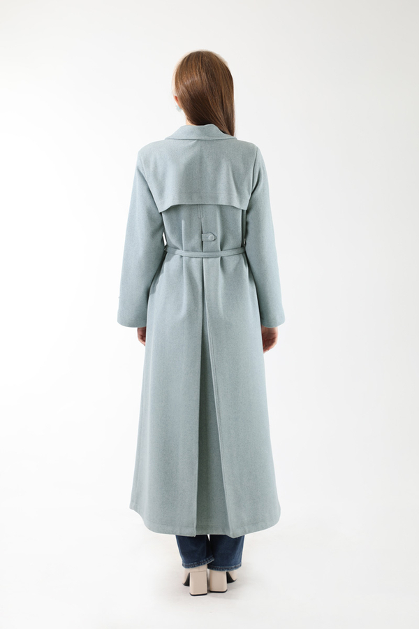 Kruvaze Kapama Apolet Detaylı  Kaban Bebe Mavisi - 6