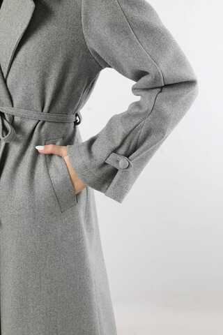 Kruvaze Kapama Apolet Detaylı  Kaban Gri - 4