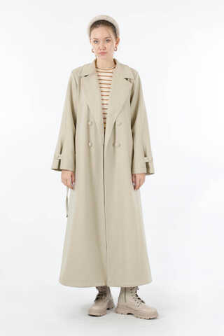 Kruvaze Kapama Apolet Detaylı Kaban Taş - 1