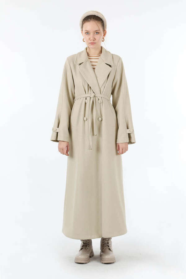 Kruvaze Kapama Apolet Detaylı Kaban Taş - 3