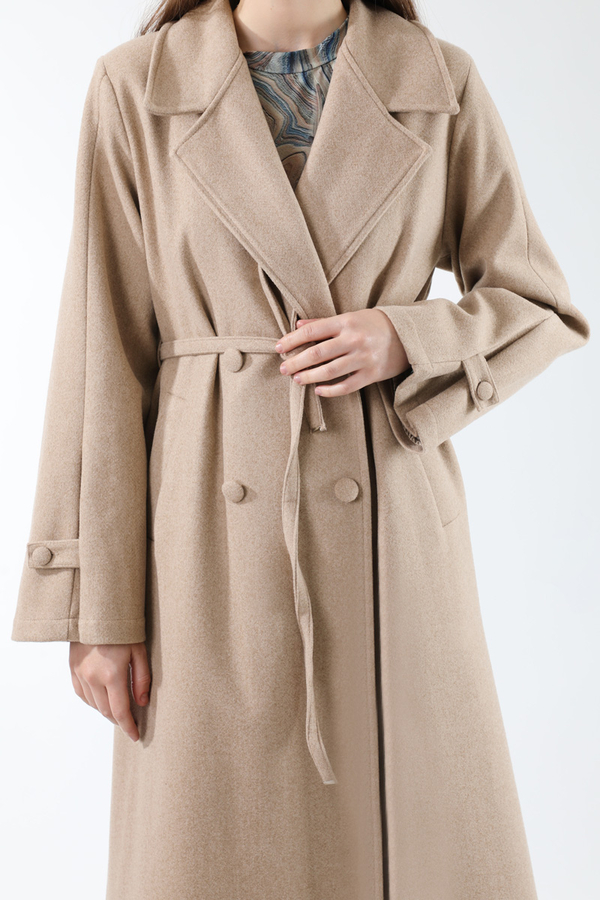 Kruvaze Kapama Apolet Detaylı  Kaban Vizon - 4