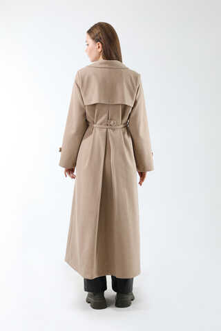 Kruvaze Kapama Apolet Detaylı  Kaban Vizon - 6