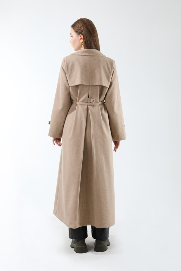 Kruvaze Kapama Apolet Detaylı  Kaban Vizon - 6