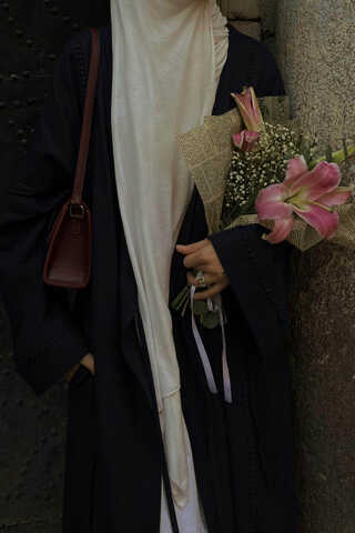 Kruvaze Keten Kimono Lacivert - 3