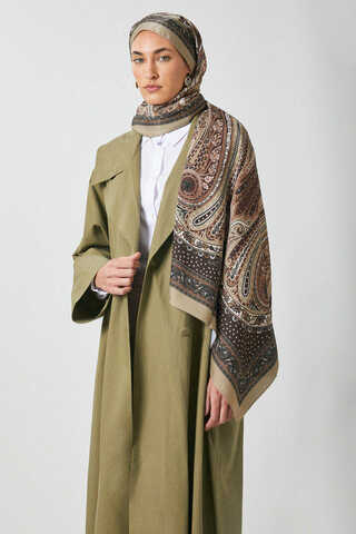 Kruvaze Keten Trenç Haki - 6