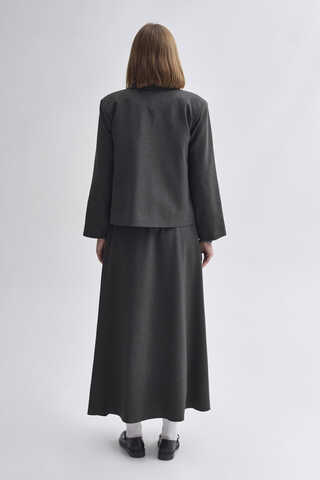 Kruvaze Kısa Ceket Antrasit - 11