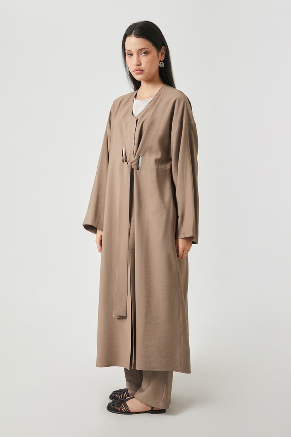 Kruvaze Tensel Takım Vizon - 8