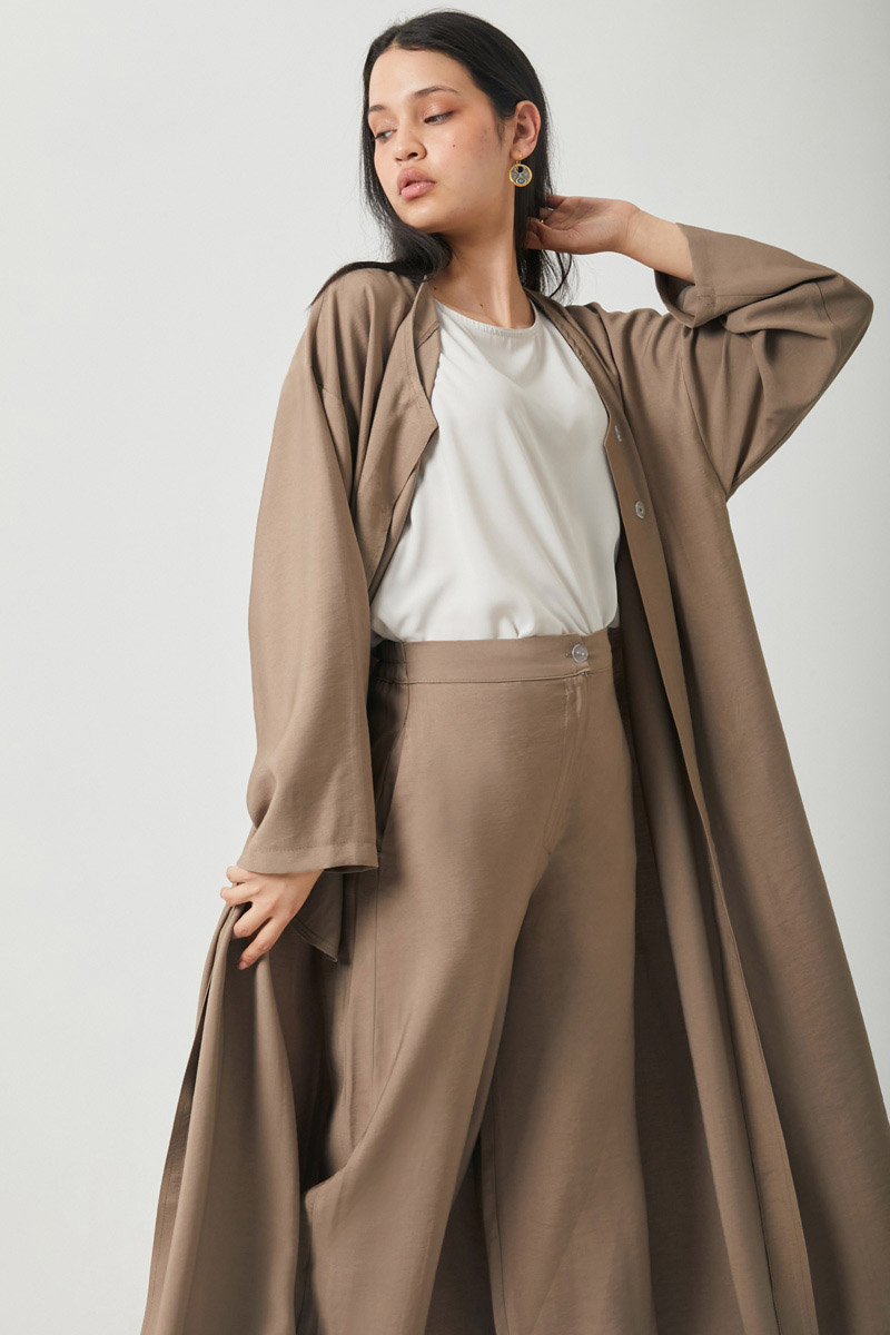 Kruvaze Tensel Takım Vizon