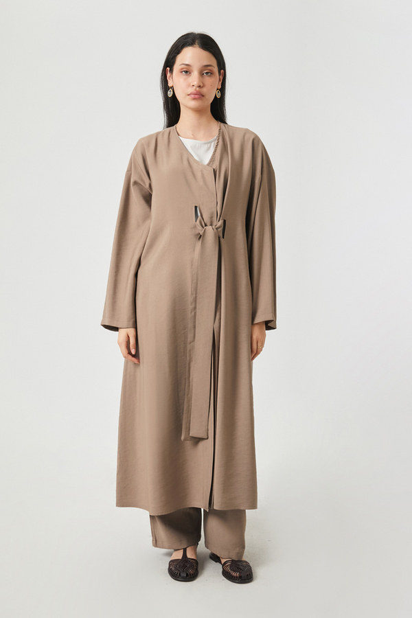 Kruvaze Tensel Takım Vizon - 2