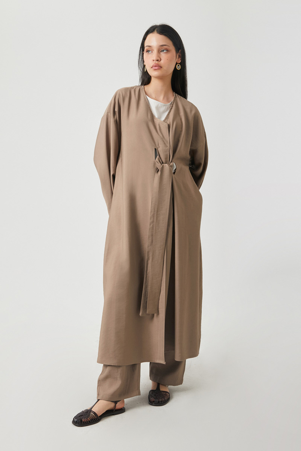 Kruvaze Tensel Takım Vizon - 4