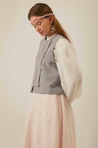 Kruvaze Yelek Gri - 7