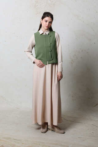 Kruvaze Yelek Haki - 1