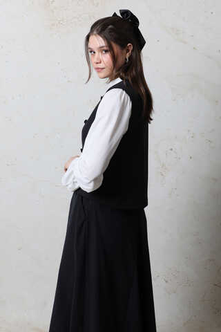 Kruvaze Yelek Siyah - 7