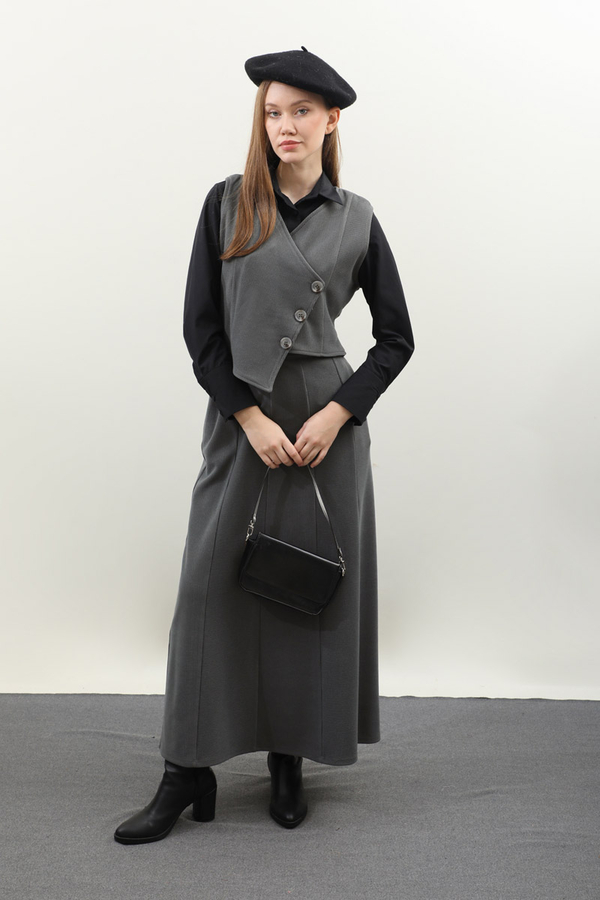 Kruvaze Yelekli Takım Antrasit - 3