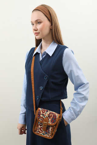 Kruvaze Yelekli Takım Lacivert - 1