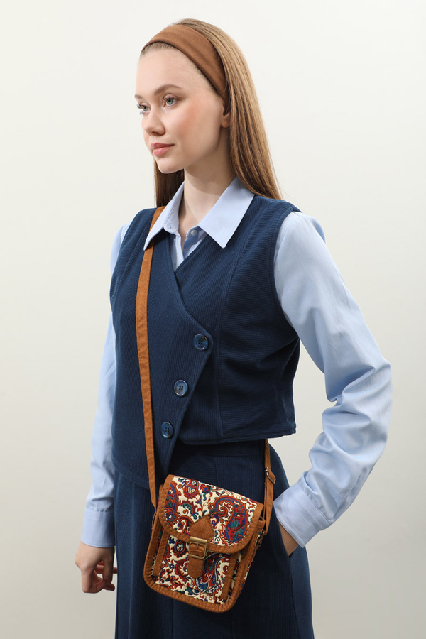 Kruvaze Yelekli Takım Lacivert - 1