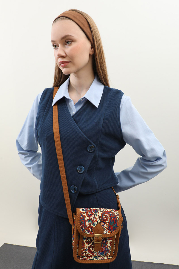 Kruvaze Yelekli Takım Lacivert - 9