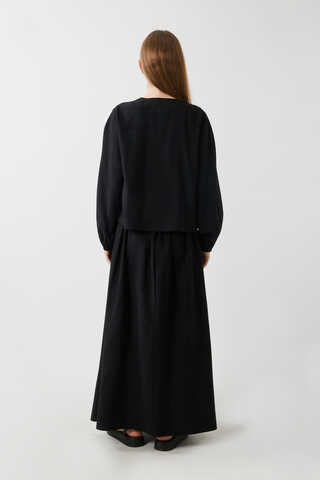 Kurdele Detaylı Etek Takım Siyah - 7