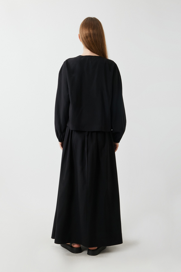 Kurdele Detaylı Etek Takım Siyah - 7