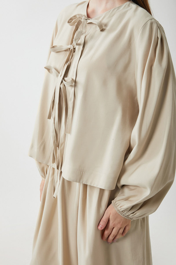 Kurdele Detaylı Etek Takım Taş - 13