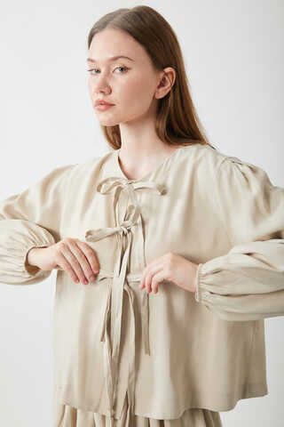 Kurdele Detaylı Etek Takım Taş - 15