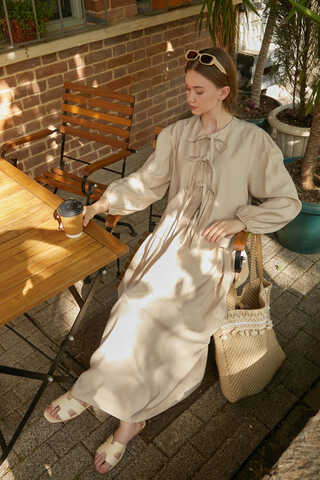 Kurdele Detaylı Etek Takım Taş - 1