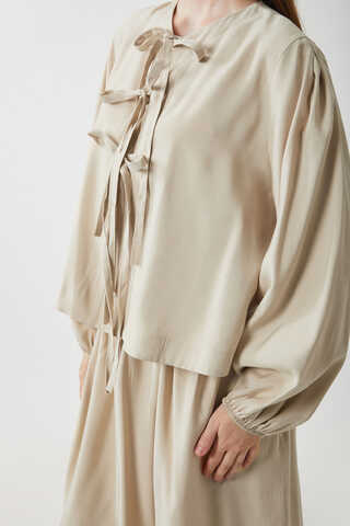 Kurdele Detaylı Etek Takım Taş - 13