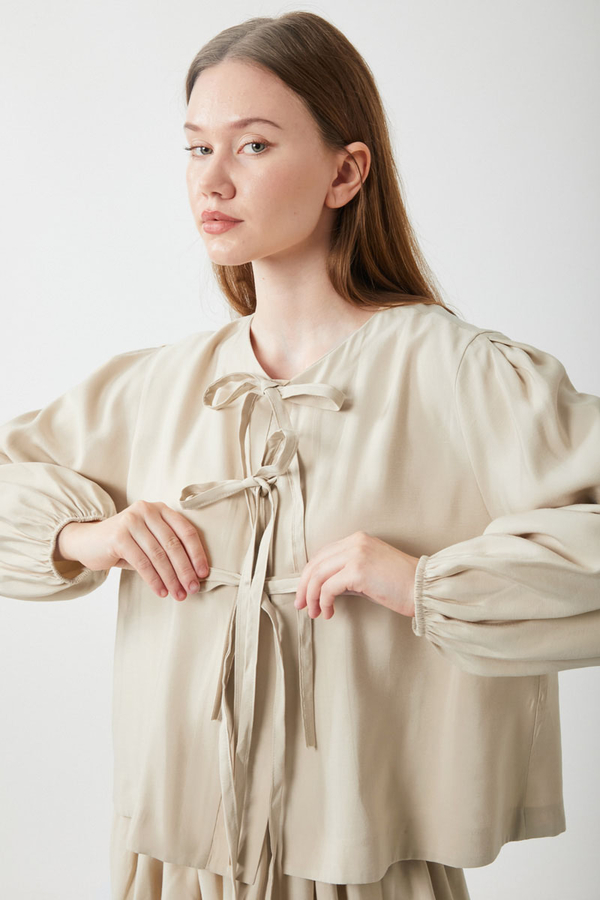 Kurdele Detaylı Etek Takım Taş - 15