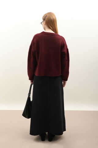 Kurdeleli Kazak Bordo - 6