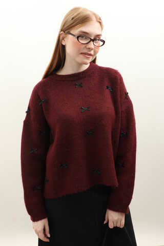 Kurdeleli Kazak Bordo - 3