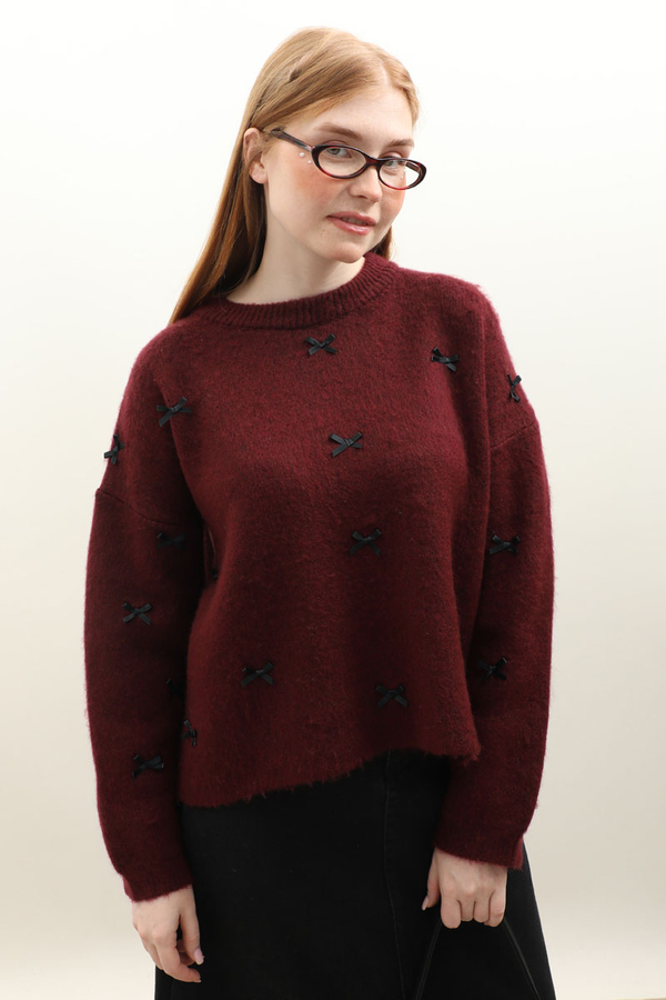 Kurdeleli Kazak Bordo - 3