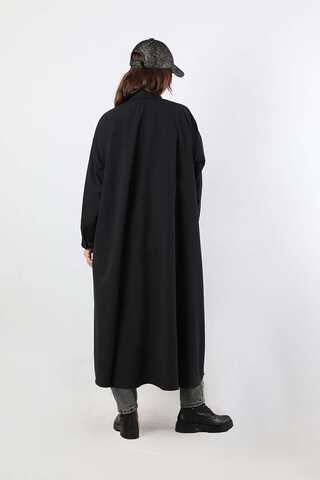 Kuş Gözü Çantalı Tunik Elbise Siyah - 6