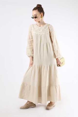 Lace Collar Dress Stone - 3