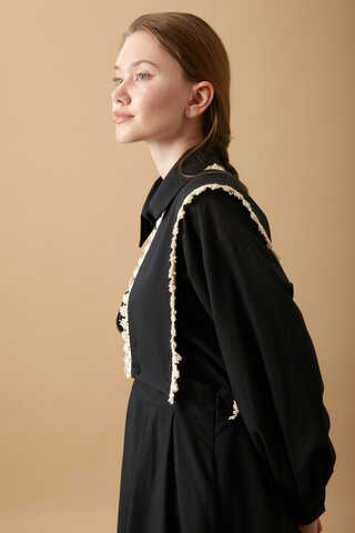 Lace Pinafore Black - 8