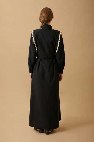 Lace Pinafore Black - 12