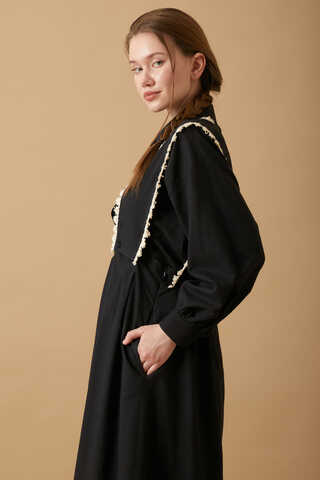 Lace Pinafore Black - 4
