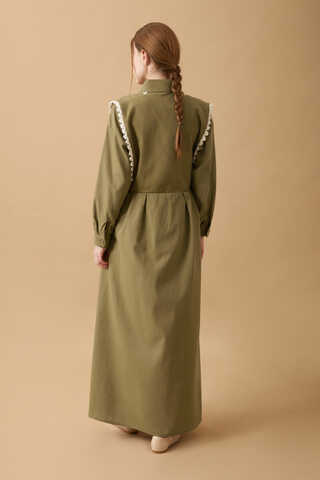 Lace Pinafore Khaki - 12