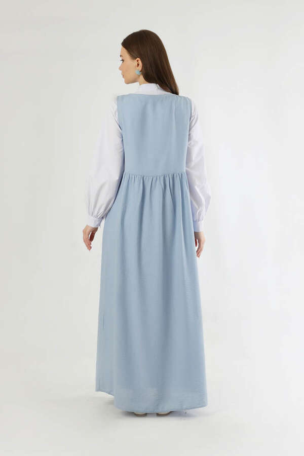 Lace-up Gilet Set Baby Blue - 5