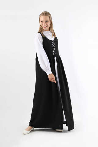 Lace-up Gilet Set Black - 3