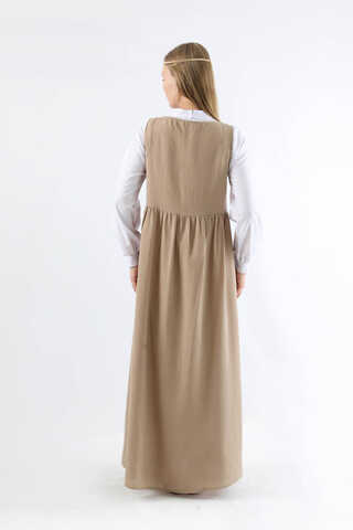 Lace-up Gilet Set Camel - 5