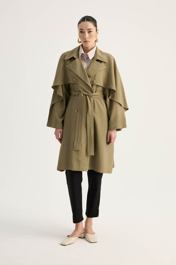 Laçin Trençkot Haki - 7