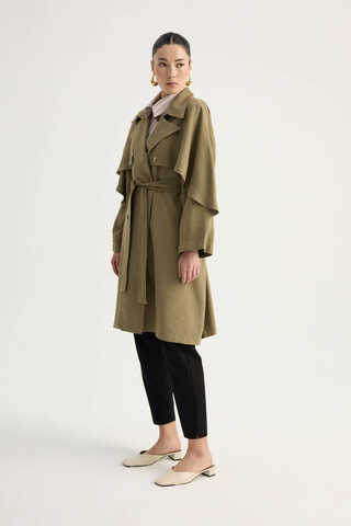 Laçin Trençkot Haki - 11