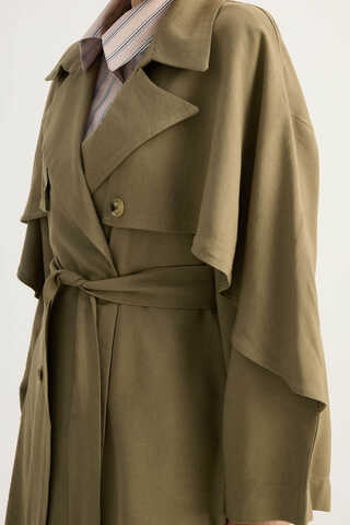 Laçin Trençkot Haki - 5