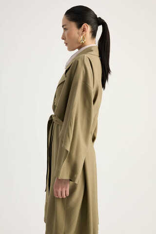 Laçin Trençkot Haki - 4