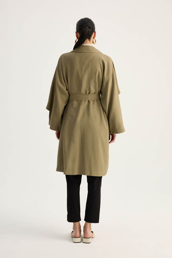 Laçin Trençkot Haki - 14