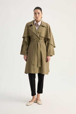 Laçin Trençkot Haki - 7